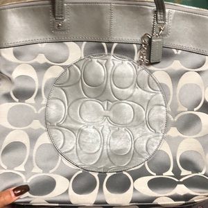Gray coach purse